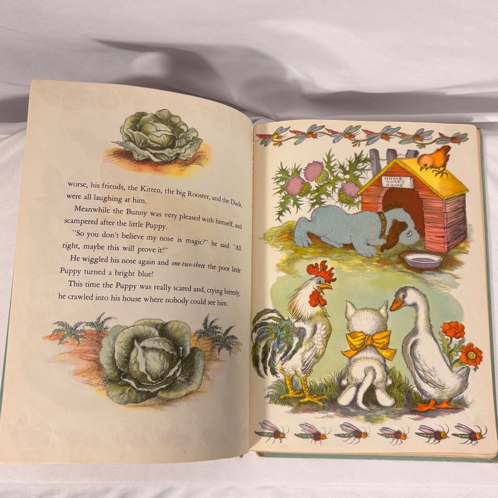 Vintage 1945 The White Bunny and his Magic Nose Lily Duplaix Masha 4th Printing - Picture 6 of 8